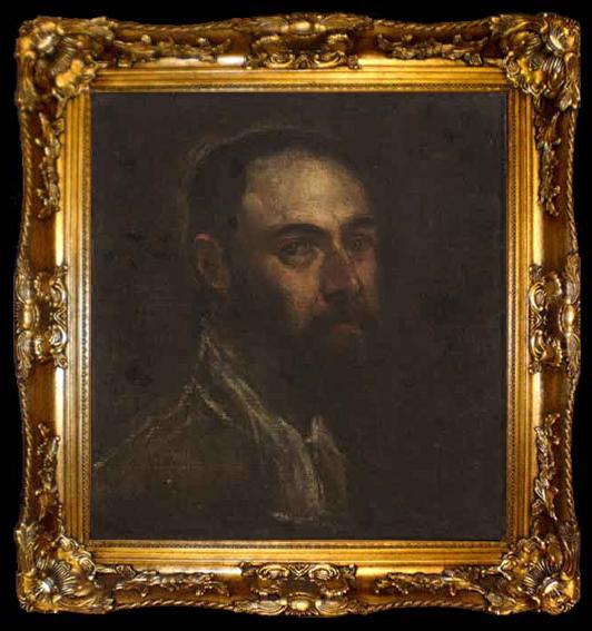 framed  Jacopo Bassano Mannliches Bildnis, ta009-2